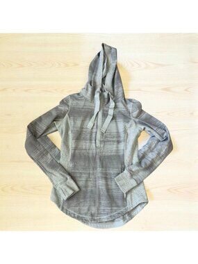 LULULEMON Gray Zip Hoodie Sweatshirt Size 8